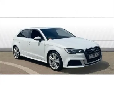 Used Audi A3 S-Line 147 HP (108 kW) 2018 White Sedan
