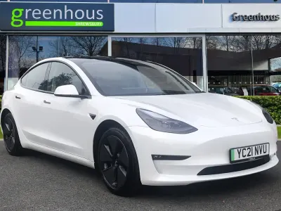 Used Tesla Model 3 Long Range AWD 11 kW (15 HP) 2021 White Sedan