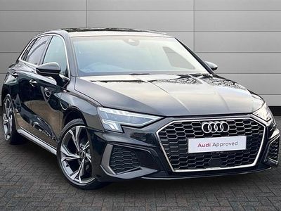 Mythos black Used 2023 Audi A3 S-Line Sedan | £23,450 (Fair price)