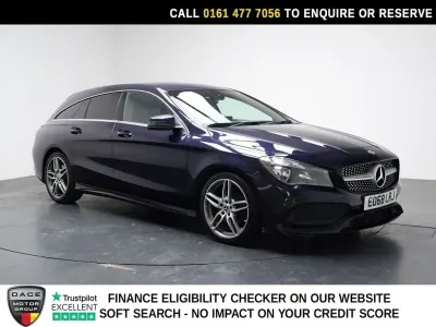 Used Mercedes CLA180 Shooting Brake AMG line 122 HP (89 kW) 2018 Blue Estate