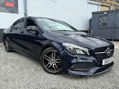Used Mercedes CLA220 AMG line 177 HP (130 kW) 2018 Blue Sedan