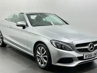 Used Mercedes C220 170 HP (125 kW) 2017 Silver Cabriolet