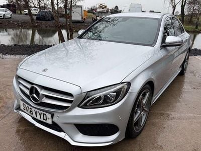 Used Mercedes C220 AMG line 170 HP (125 kW) 2018 Silver Sedan