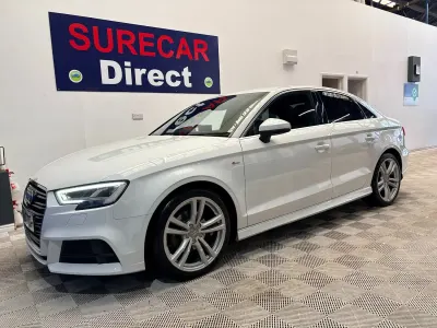 Used Audi A3 S-Line 150 HP (110 kW) 2018 White Sedan