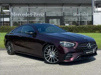 Used Mercedes E300 AMG line 254 HP (186 kW) 2022 Red Coupe