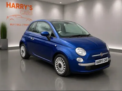 Used Fiat 500 Lounge 69 HP (50 kW) 2009 Blue Cabriolet