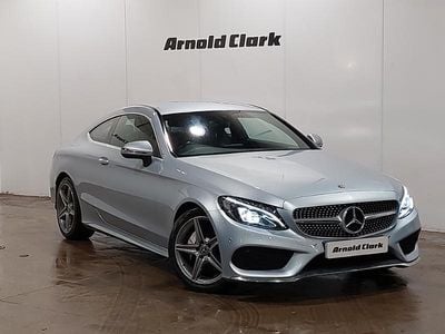 Silver Used 2017 Mercedes C220 AMG line Coupe | £14,298 (Fair price)