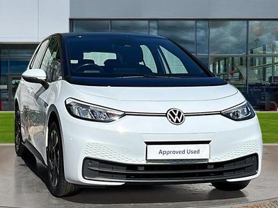 Used VW ID.3 Pro Performance 150 kW (204 HP) 2021 Glacier white metallic black Hatchback
