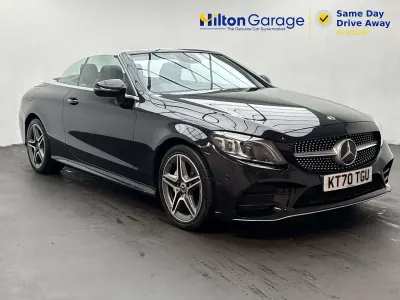 Used Mercedes C200 AMG line 2021 Black Cabriolet