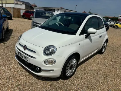 Used Fiat 500 Lounge 69 HP (50 kW) 2016 White Hatchback