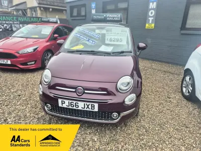 Used Fiat 500 Lounge 69 HP (50 kW) 2016 Red Hatchback