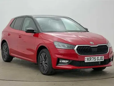 Used Skoda Fabia Design Edition 113 HP (83 kW) 2025 Velvet red metallic black magic pearl effect Hatchback