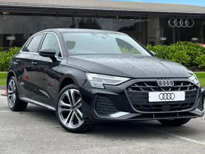 New Audi A3 Sportback S-Line 2026 Black Hatchback