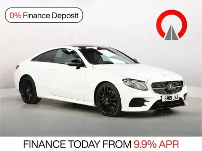 Used Mercedes E300 AMG line 245 HP (180 kW) 2019 White Coupe