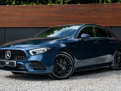 Used Mercedes A250 AMG line 2021 Blue Hatchback