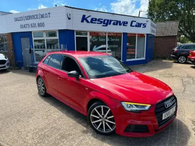 Used Audi A3 Sportback Black Edition 2018 Red Hatchback