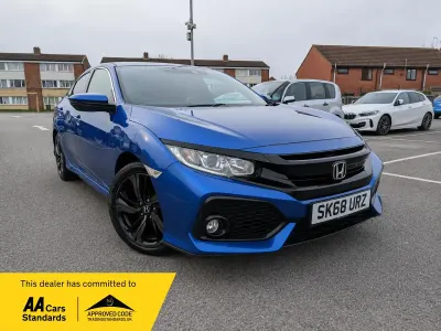 Used Honda Civic SR 126 HP (92 kW) 2018 Blue Hatchback