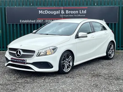 Used Mercedes A160 AMG line 102 HP (75 kW) 2017 White Hatchback