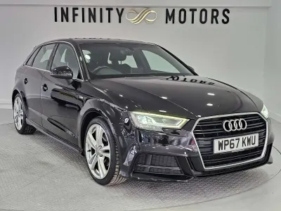 Used Audi A3 Sportback S-Line 150 HP (110 kW) 2017 Black Hatchback