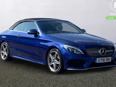 Begagnad Mercedes C220 Active 170 HK (125 kW) 2018 Blå Cab