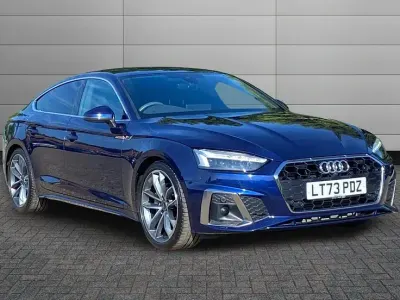Used Audi A5 Sportback S-Line 201 HP (147 kW) 2023 Navarra blue Hatchback