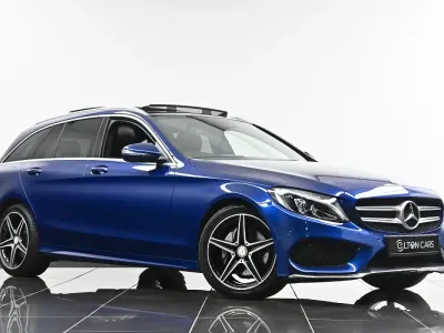 Used Mercedes C220 AMG Line Premium Plus 170 HP (125 kW) 2016 Blue Estate
