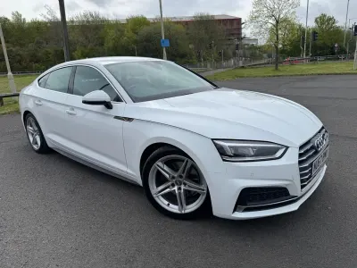 Used Audi A5 Sportback S-Line 150 HP (110 kW) 2017 White Hatchback