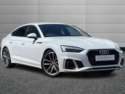 Used Audi A5 Sportback S-Line 148 HP (108 kW) 2021 Glacier white Hatchback