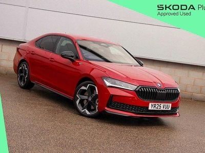 Carmine red metallic Used 2025 Skoda Superb SportLine Hatchback | £33,990 (Fair price)