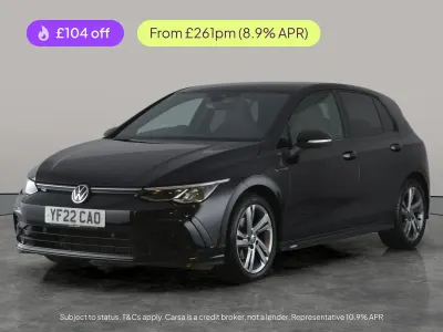 Begagnad VW Golf VIII R-line 150 HK (110 kW) 2022 Svart Halvkombi