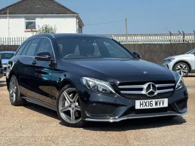 Used Mercedes C220 AMG line 168 HP (123 kW) 2016 Black Estate