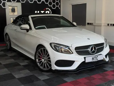 Used Mercedes C220 AMG Line Premium Plus 170 HP (125 kW) 2017 White Cabriolet