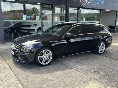 Used Mercedes E220 AMG line 194 HP (142 kW) 2017 Black Estate