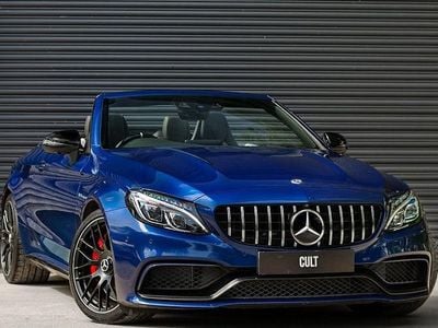 Used Mercedes C63S AMG Premium 510 HP (375 kW) 2018 Blue Cabriolet