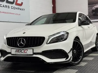 Used Mercedes A200 AMG Line Premium Plus 136 HP (100 kW) 2017 White Hatchback