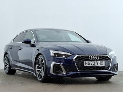 Used Audi A5 S-Line 163 HP (119 kW) 2023 Blue Hatchback