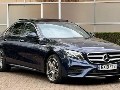 Used Mercedes E350 AMG Line Premium Plus 2018 Blue Sedan