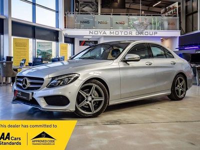 Begagnad Mercedes C220 AMG Line Premium 170 HK (125 kW) 2017 Silver Sedan