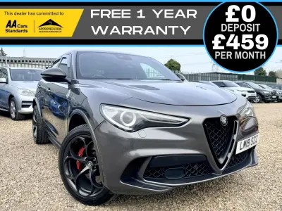 Begagnad Alfa Romeo Stelvio Quadrifoglio 510 HK (375 kW) 2019 Grå SUV