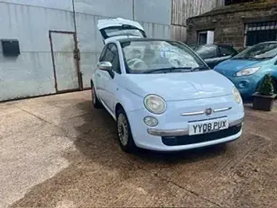 Used Fiat 500 Lounge 69 HP (50 kW) 2008 Blue Hatchback