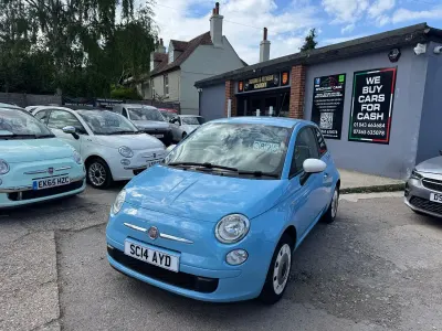 Used Fiat 500 69 HP (50 kW) 2014 Blue Hatchback