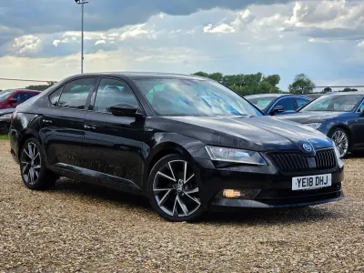 Used Skoda Superb SportLine 190 HP (139 kW) 2018 Black Hatchback