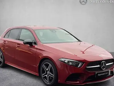 Used Mercedes A180 AMG line 136 HP (100 kW) 2022 Red Hatchback