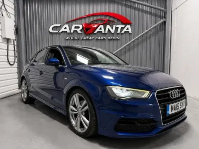 Begagnad Audi A3 Sportback S-Line 184 HK (135 kW) 2015 Blå Halvkombi