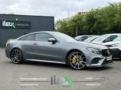 Used Mercedes E220 AMG Line Premium 194 HP (142 kW) 2018 Grey Coupe