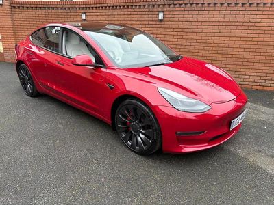 Used Tesla Model 3 Performance 461 kW (627 HP) 2021 Red Sedan