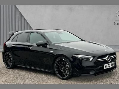 Used Mercedes A35 AMG Premium Plus 306 HP (225 kW) 2022 Cosmos black metallic Hatchback