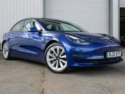 Used Tesla Model 3 Long Range AWD 366 kW (498 HP) 2021 Blue Sedan
