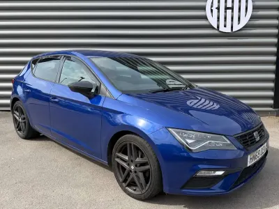 Used Seat Leon Black Edition 130 HP (95 kW) 2020 Blue Hatchback