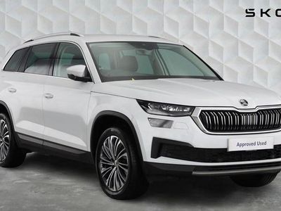 Used Skoda Kodiaq SE L Executive 150 HP (110 kW) 2022 Moon white metallic SUV
